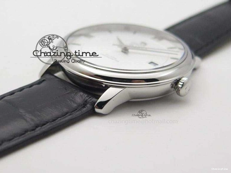 0120 Functional De Ville MK 1:1 Best Edition SS White Dial On Black Leather Strap A 8260